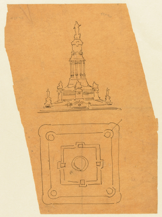 Hector Guimard - Beaux-arts : Prix de Rome : concours, projet pour un monument à...
