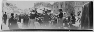Constant Puyo - Rome, Campo dei Fiori avec statue de Giordano bruno au fond