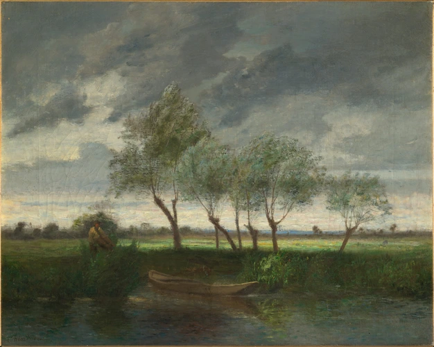 La Barque, le soir - Antoine Chintreuil