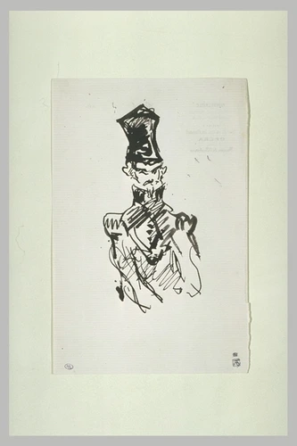 Charles Garnier - Soldat coiffé d'un shako, en buste