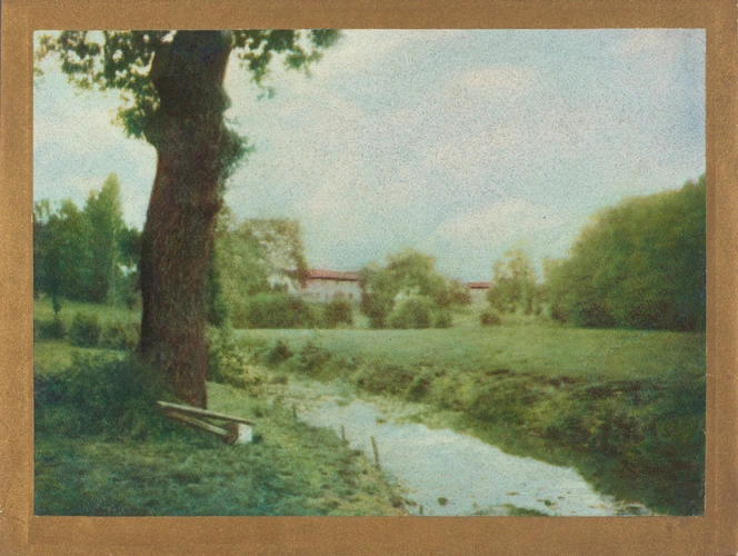 André Hachette - Paysage, avec des arbres au second plan