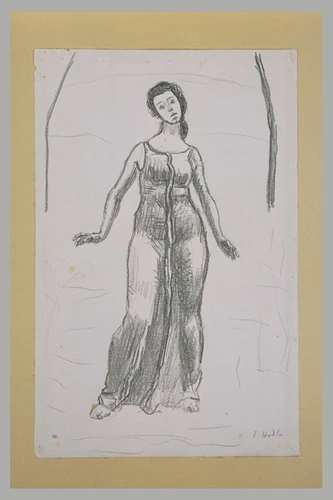 Ferdinand Hodler - Etude de jeune femme, de bout, vue de face