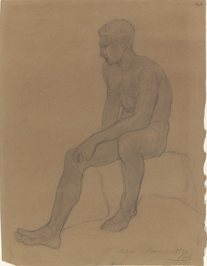 Louis Boitte - Naples, Musée National, Mercure au repos, bronze provenant d'Herc...