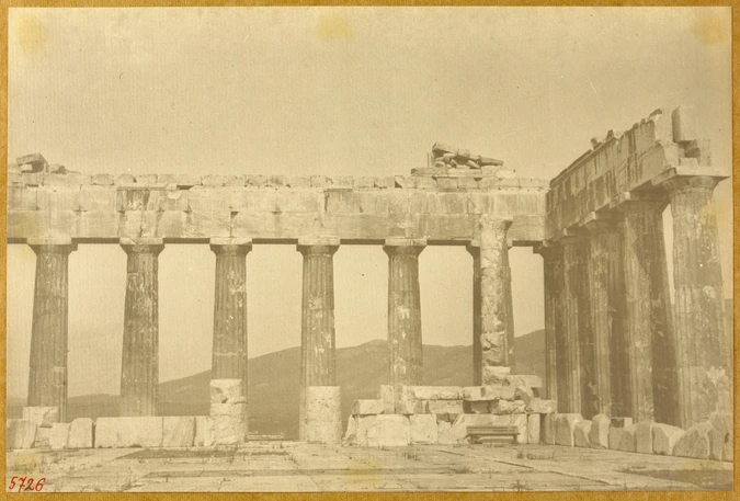 Anonyme - Athènes : intérieur du temple en ruines