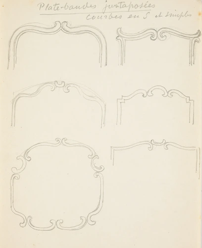Eugène Grasset - Formes courbes constituant un encadrement