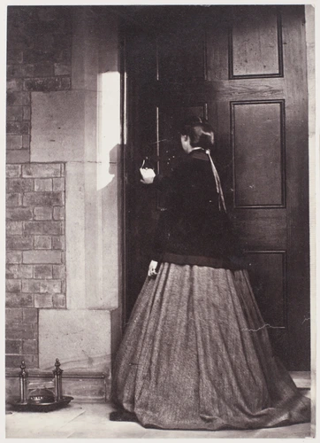 Anonyme - Femme frappant à une porte