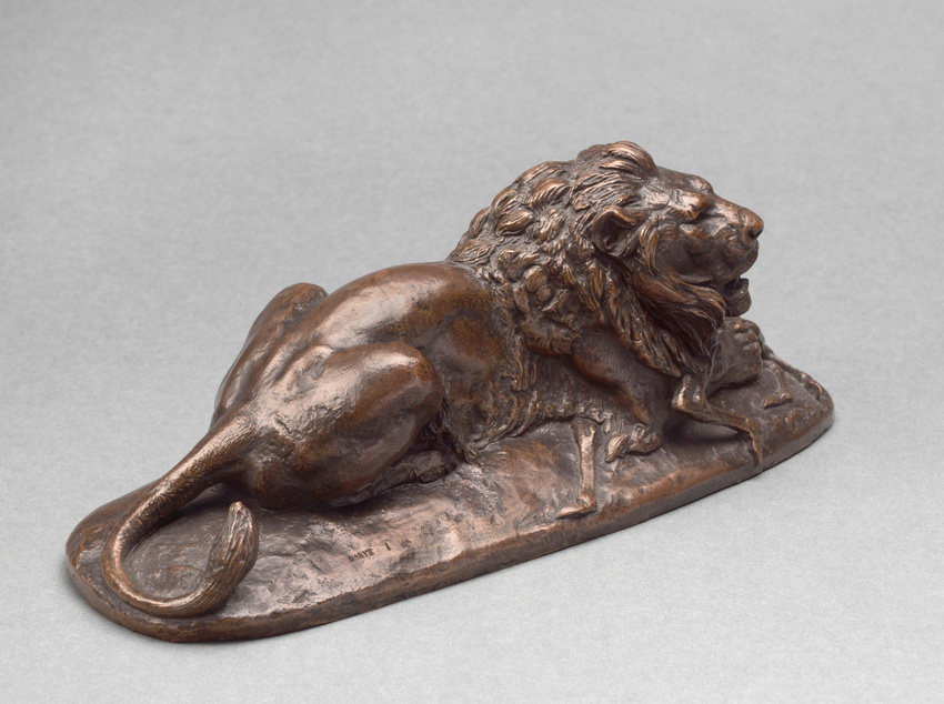 Antoine-Louis Barye - Lion tenant un guib