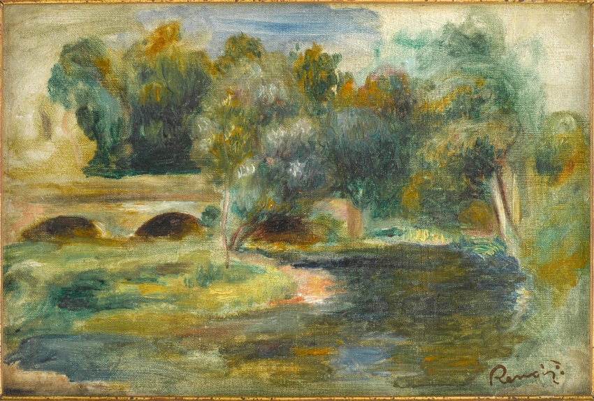 Pont sur une rivière - Auguste Renoir