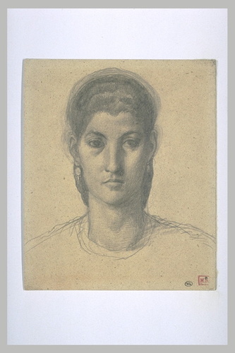Pierre Puvis de Chavannes - Tête de femme, vue de face