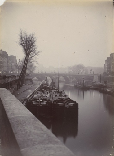 Gabriel Loppé - Paris : Quai de la Seine, au fond le Louvre