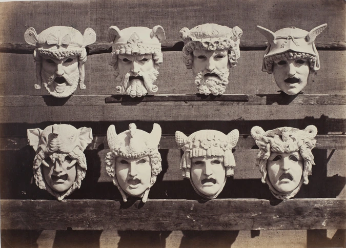 Delmaet & Durandelle - Construction de l'Opéra de Paris, huit masques