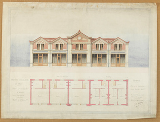 Anatole Caligny - Station balnéaire, plan et élévation