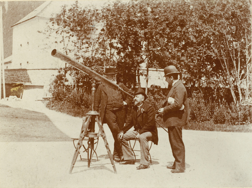 Anonyme - Gustave Eiffel et Jules Janssen à Chamonix