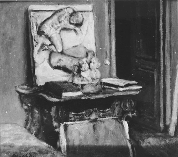 Albert André - Bas-relief et console dans l'atelier d'Albert André
