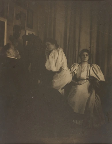 Autoportrait avec Yvonne et Christine Lerolle - Edgar Degas