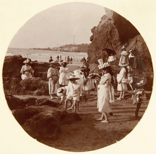 Henri Lemoine - Scène de plage, Biarritz
