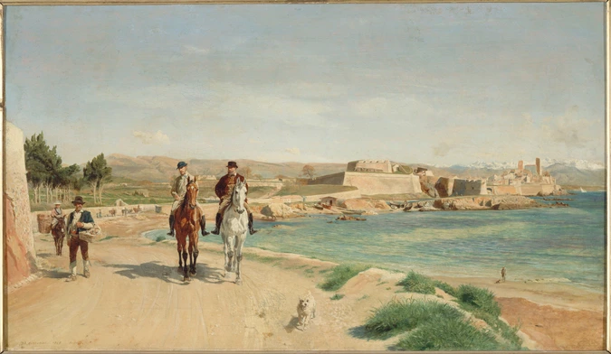 Ernest Meissonier - Antibes. La promenade à cheval