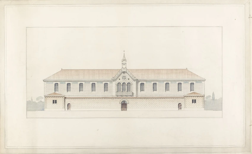 Gaston Redon - Monastère, élévation principale