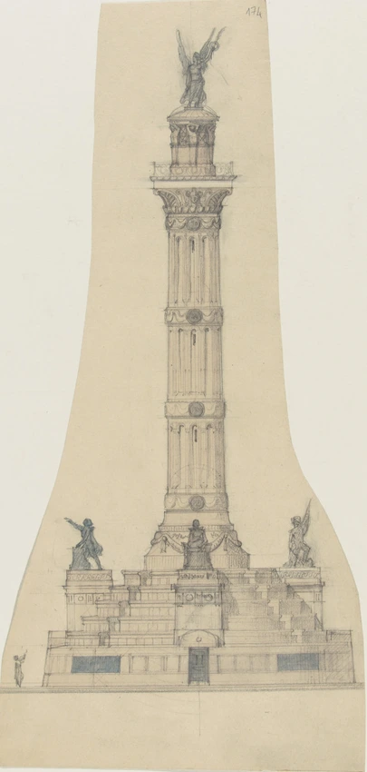 Monument commémoratif de l'Assemblée constituante à Versailles, élévation - Louis Boitte