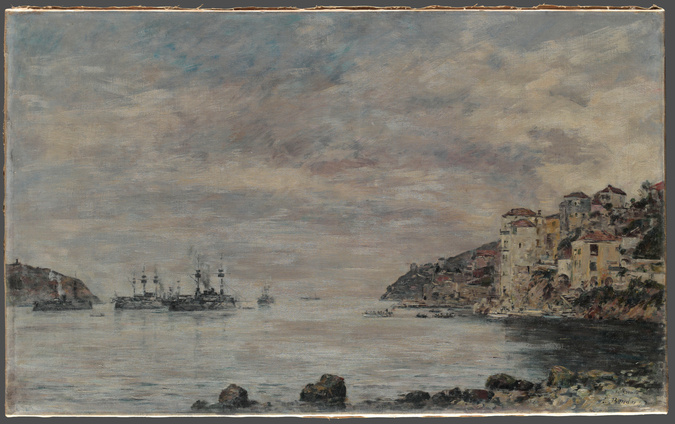 Eugene Boudin、【La Rade de Villefranche】 La Rade de Villefranche - Eugène Boudin | Musée d'Orsay