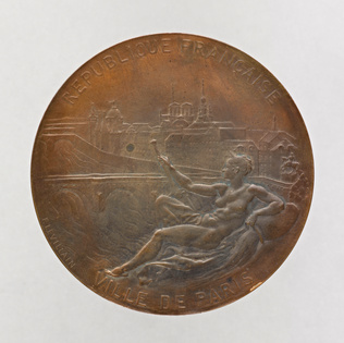 Ferdinand Levillain - Médaille de l'Exposition universelle de 1889, dans son écr...