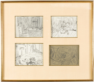Pierre Bonnard - Intérieur avec porte-fenêtre ouverte sur le jardin à Vernon