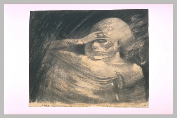 Paul Gauguin - Figure de spectre portant la main droite à son front : 'Madame La...
