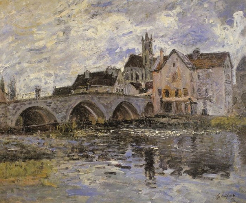 Alfred Sisley - Pont de Moret, effet d'orage