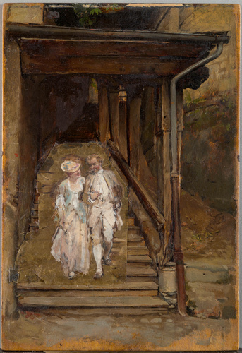 Ernest Meissonier - L'Escalier de bois de la cathédrale de Lausanne