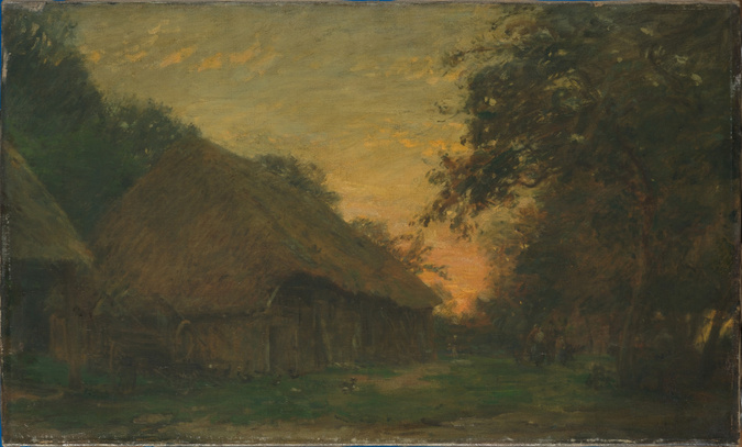 Adolphe-Félix Cals - Soleil couchant à Honfleur