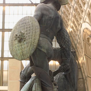 Gérôme exécutant "Les Gladiateurs". Monument à Gérôme - Jean-Léon Gérôme