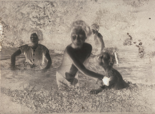 Pierre Bonnard - La Baignade : Vivette au premier plan à droite, et deux autres ...
