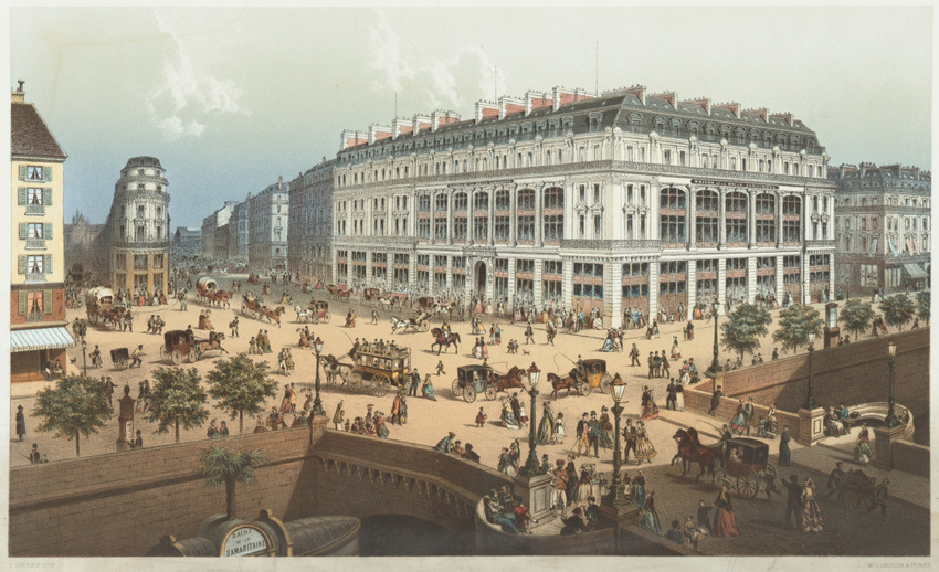 Frédéric Sorrieu - Maison de la Belle Jardinière, nouveau magasin, vue perspecti...