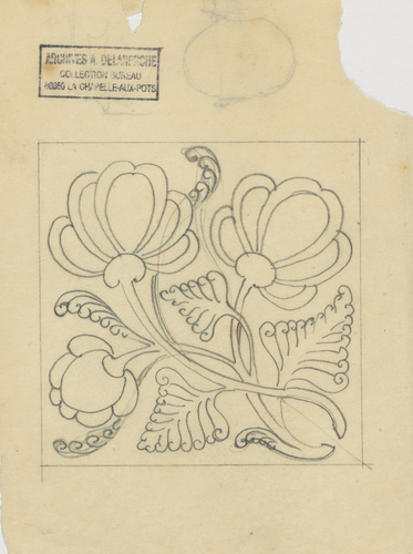 Auguste Delaherche - Motif de fleurs stylisées