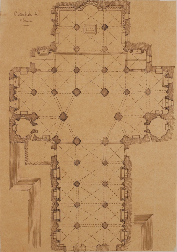 Plan de la cathédrale de Sienne - Edouard Villain