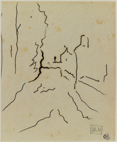 Paul Gauguin - Croquis de paysage : route au premier plan