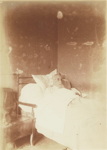 Jeanne Fevre - Degas, très âgé, dans son lit, visage de profil