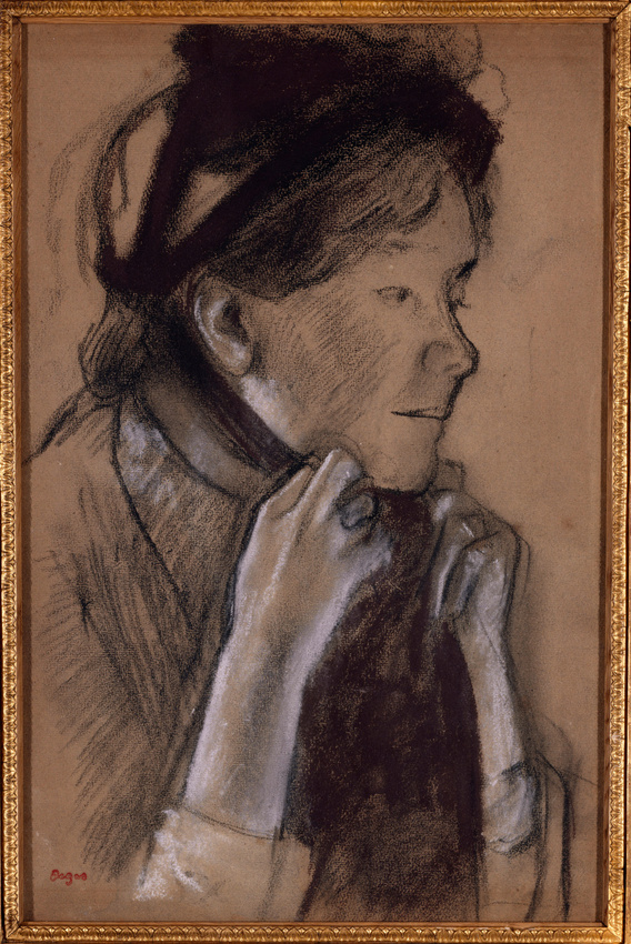 Edgar Degas - Jeune femme nouant les rubans de son chapeau