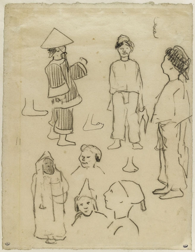 Paul Gauguin - Etudes de personnages annamites