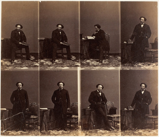 André Adolphe Eugène Disdéri - M. Christian en huit poses, trois assis, cinq en ...