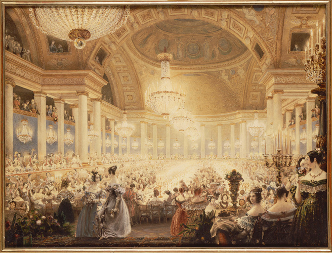 Eugène Viollet-le-Duc - Banquet des Dames dans la salle du spectacle des Tuileri...