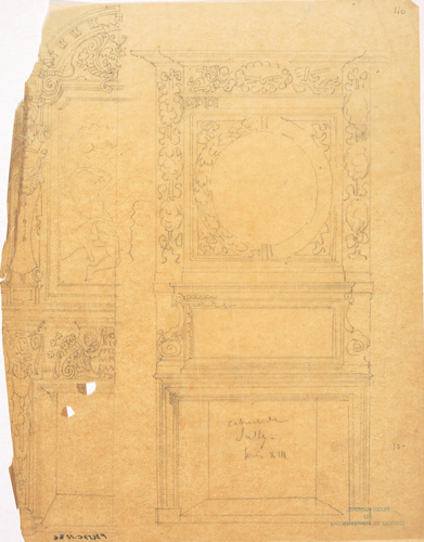 Louis Boitte - Une cheminée de l'Arsenal à Paris, chambre de la Maréchale de la ...