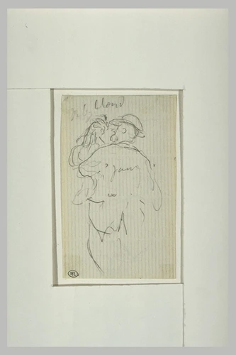 Edouard Manet - Homme de dos, portant une fillette