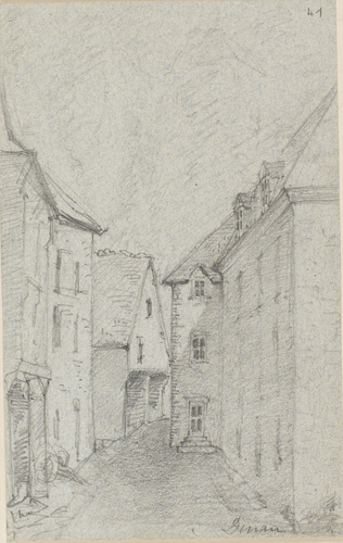 Louis Boitte - Dinan, vue de maisons anciennes