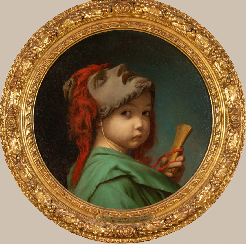 Jean-Léon Gérôme - Enfant avec un masque