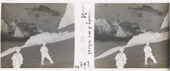 E. Serve-Louvat - Cordée sur le glacier blanc