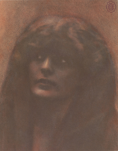 André Hachette - Portrait de femme en buste, expression de la tragédie