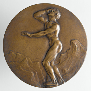 Charles Pillet - Homme nu sur le bord de l'abîme