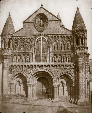 Gustave Le Gray - Poitiers (Vienne) - Façade ouest, église Notre-Dame-la-Grande