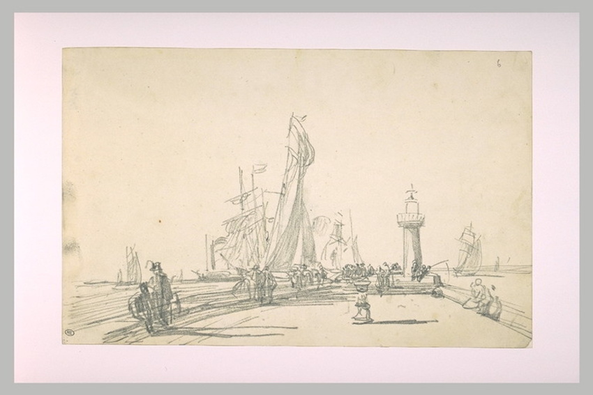 Eugène Boudin - La jetée de Honfleur